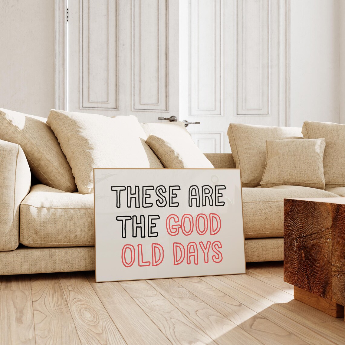 Good Old Days Retro Typography Art Print - Image 2