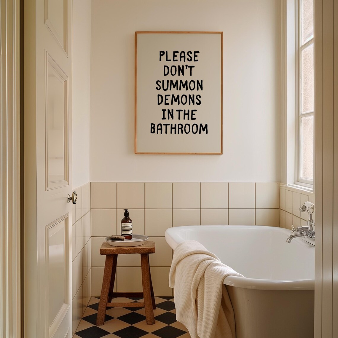 Please Dont Summon Demons In The Bathroom Poster - Image 5