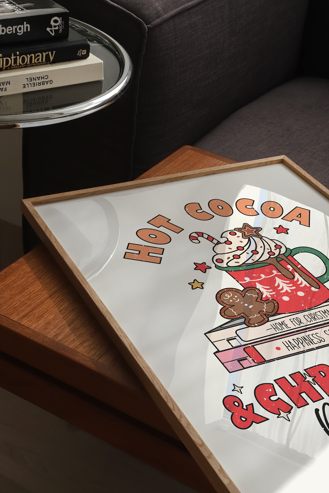 Hot Cocoa and Christmas Movies Retro VHS Tapes Cozy Night Poster - Image 5