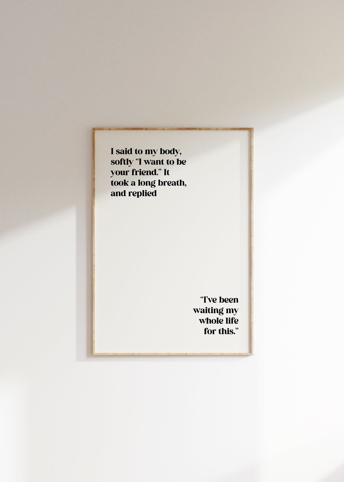 Befriend Your Body Self Love Affirmation Quote Minimalist Wall Poster - Image 2