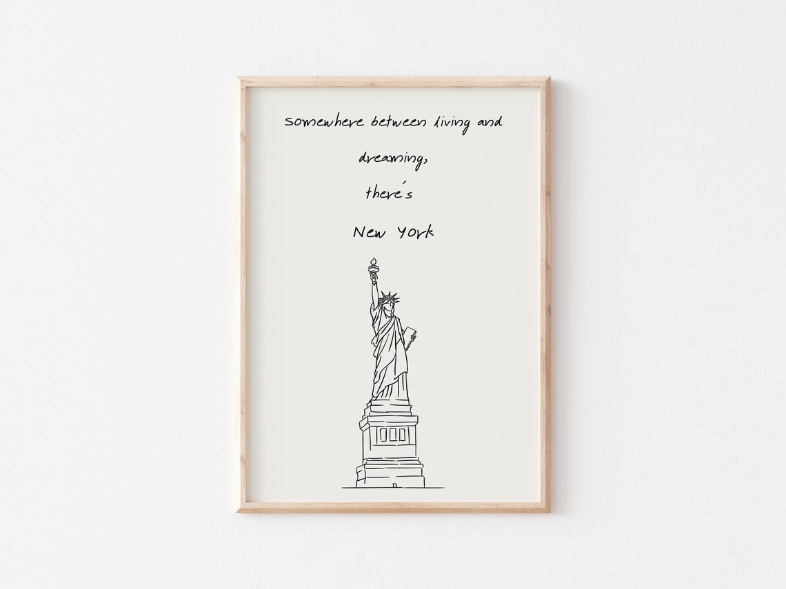 Aesthetic New York Art Print Nyc Wall Art New York City Poster Minimalist New York Art New York Decor Nyc Statue Of Liberty Art - Image 3