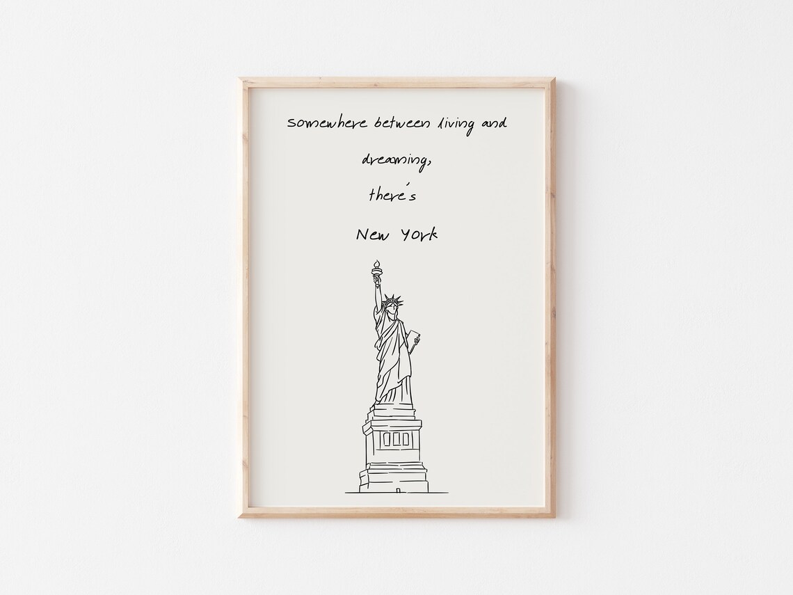 Somewhere Between Living And Dreaming New York Statue Of Liberty Print - Image 3
