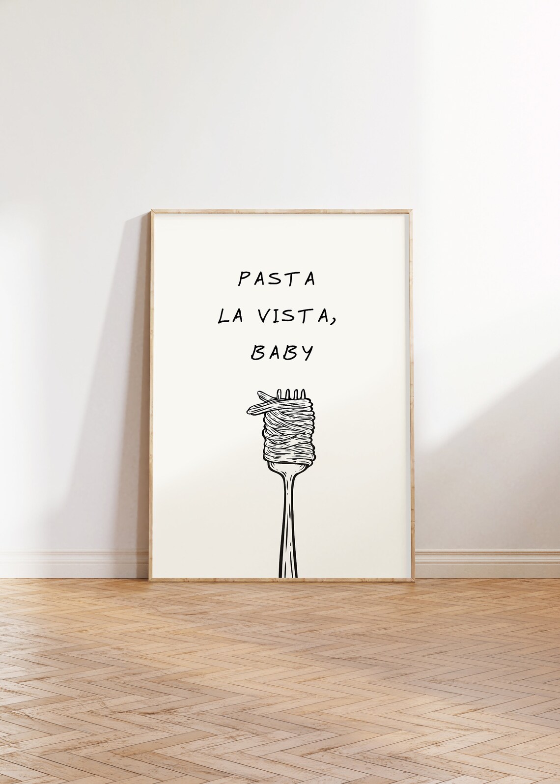 Pasta La Vista Baby Fork Spaghetti Funny Italian Kitchen Poster - Image 5