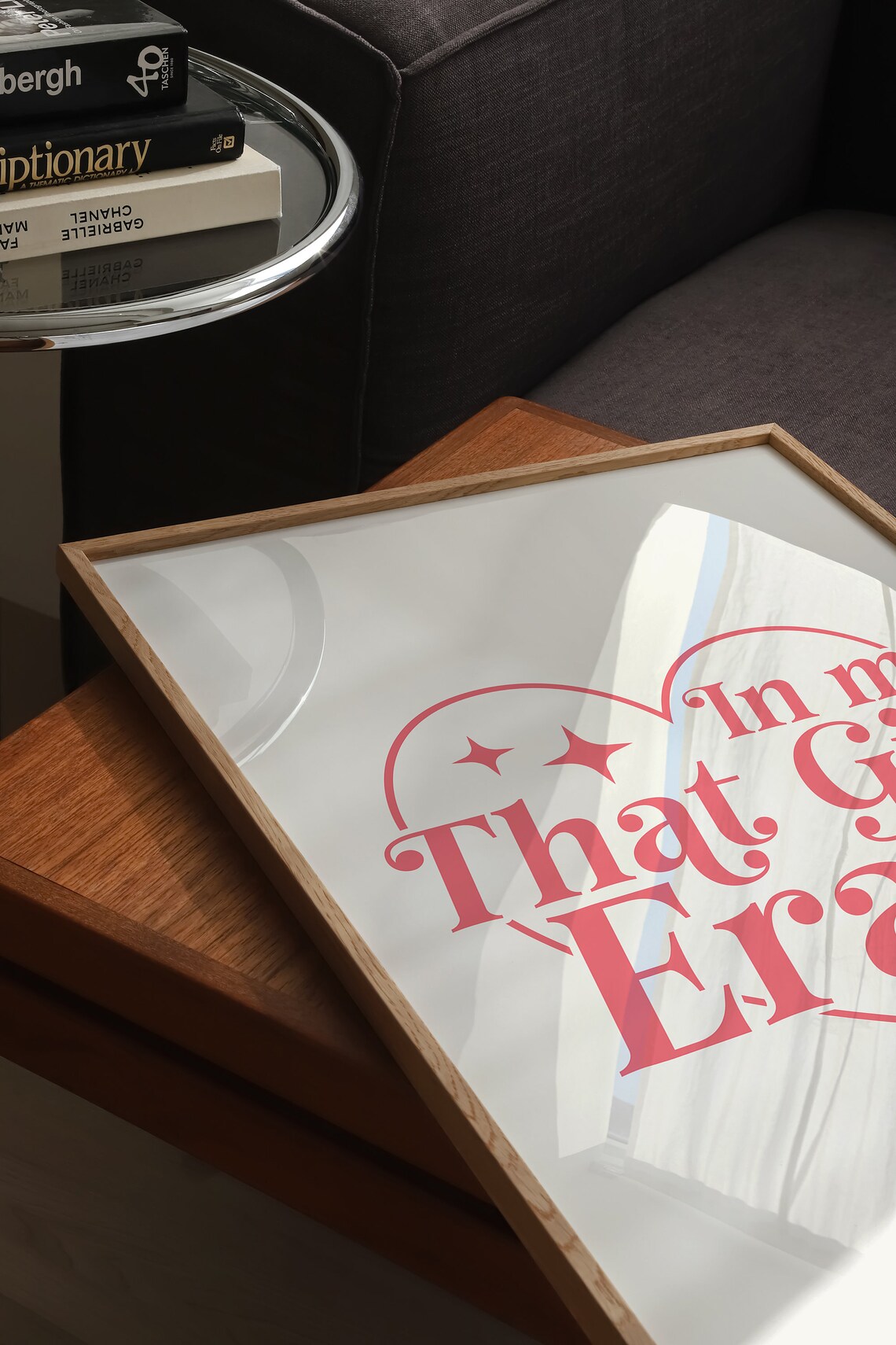 In My That Girl Era Pink Script Heart Affirmation Quote Poster - Image 2