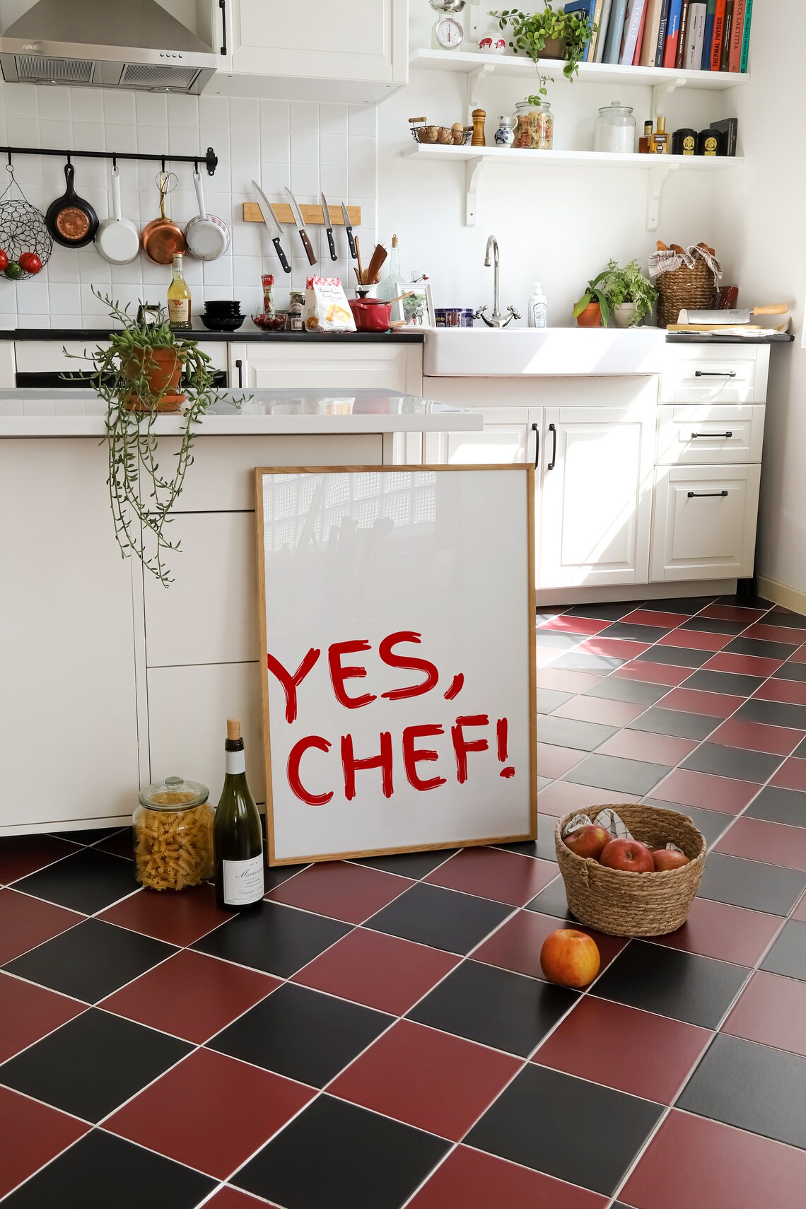 Yes Chef Aesthetic Kitchen Art Print, Modern - Image 4