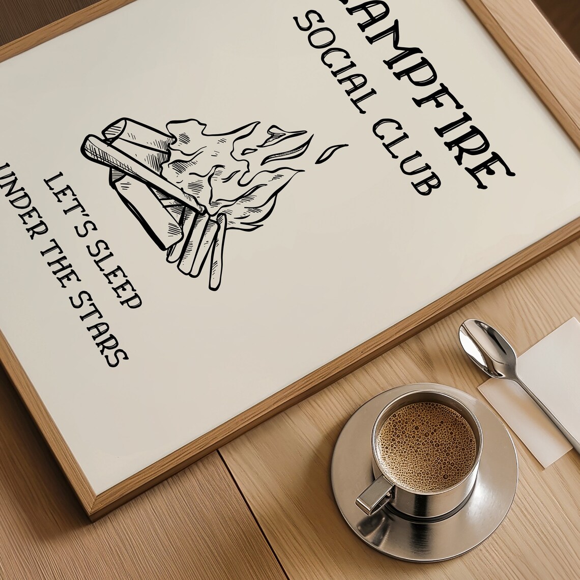 Campfire Social Club Sleep Under The Stars Campfire Drawing Poster - Image 2