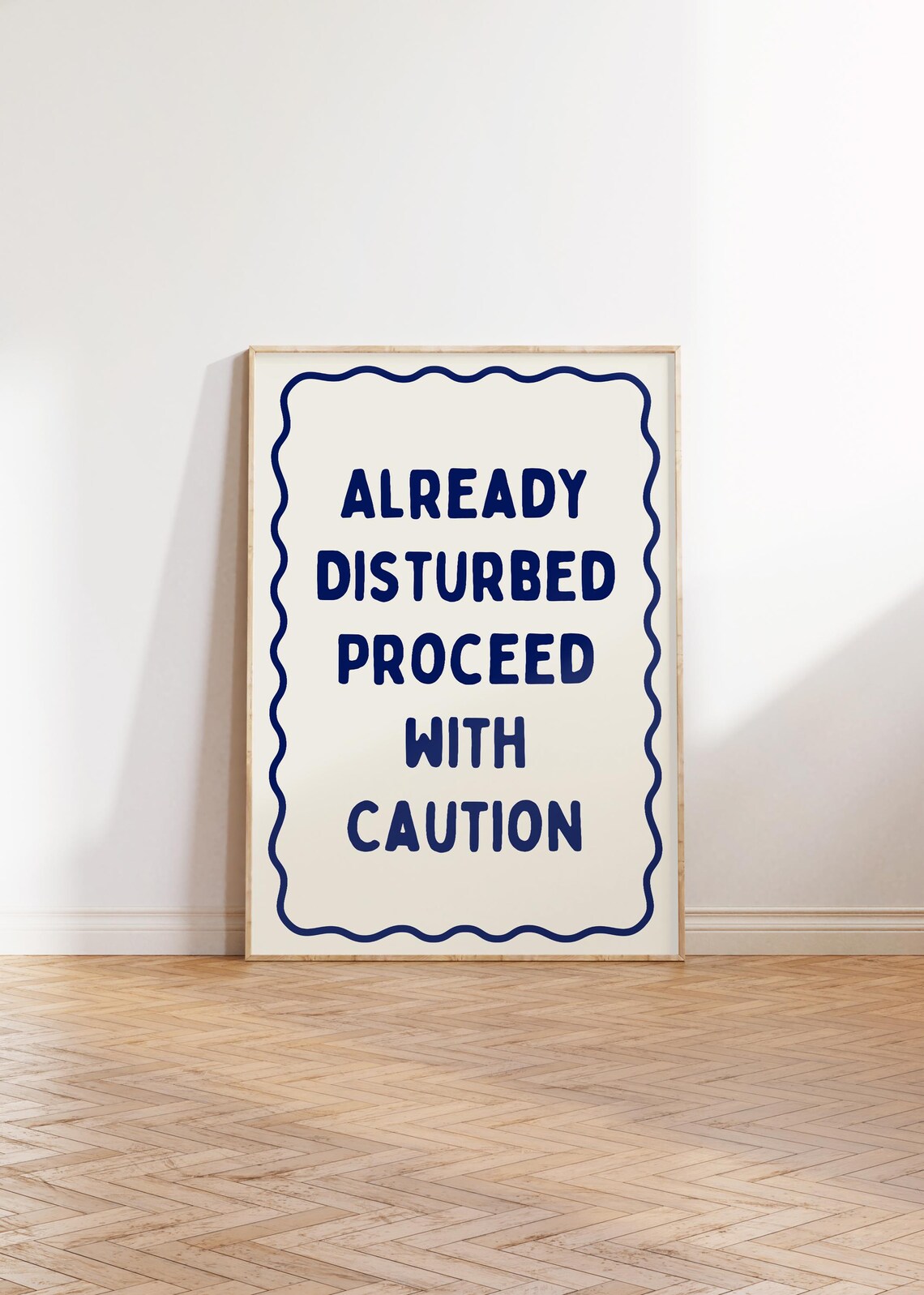 Already Disturbed Proceed With Caution Funky Poster Trendy Wall Art Prints Funny Quotes Quirky Decor Sarcastic Prints - Image 2