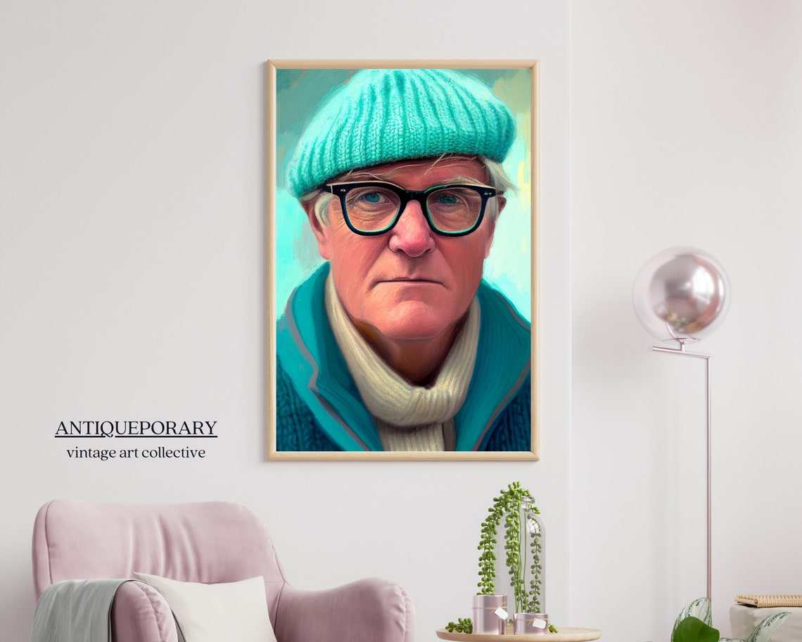 Man Portrait Painting Gentle Man Portrait Man Portrait White Man Portrait Portrait Gentleman Portrait Oil Paint Moody Portrait Print - Image 7