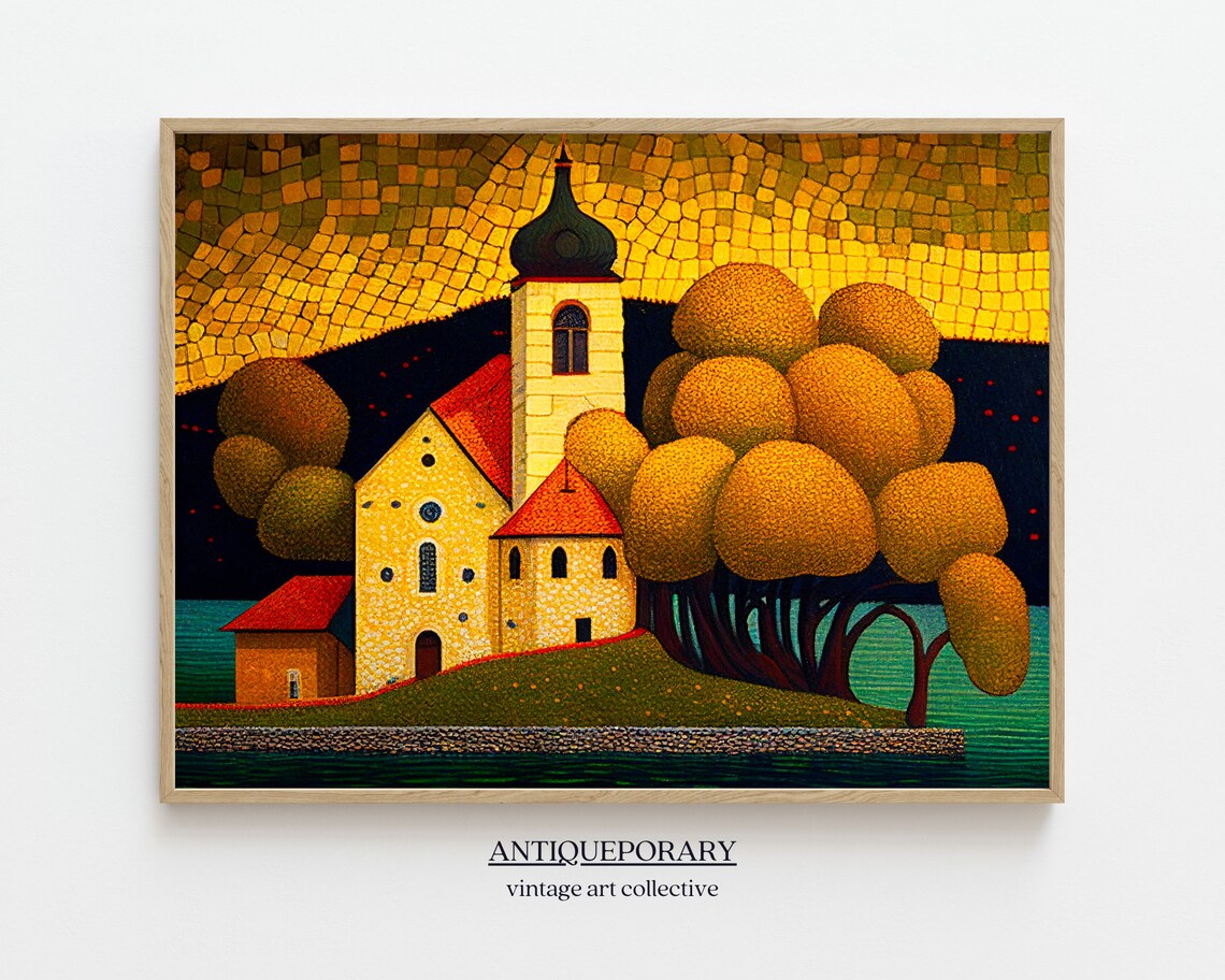 Vintage Architecture Painting Vintage Wall Art Rose Garden Art Cottage Art Spring Garden Print Farmhouse Painting Cottagecore Decor