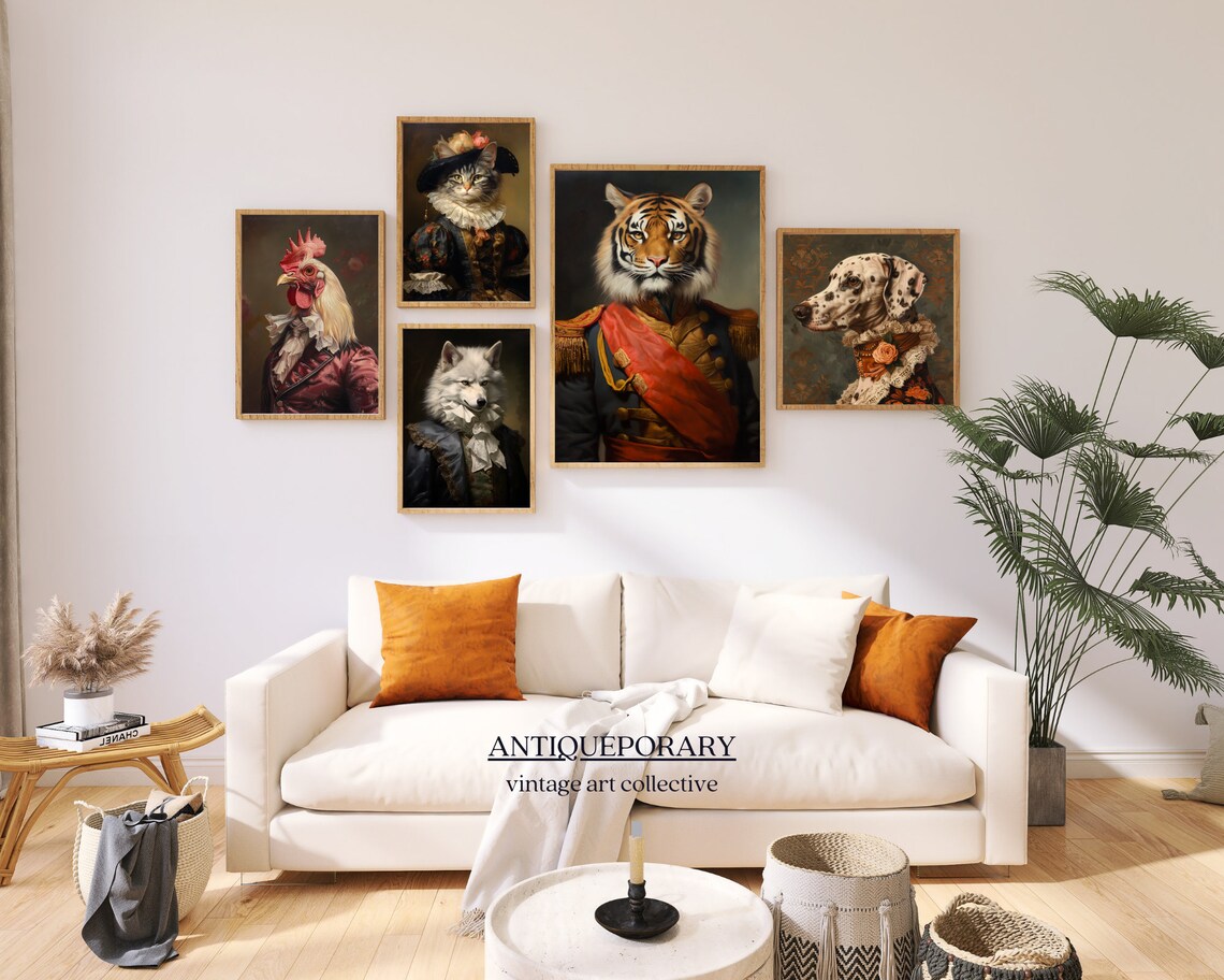 Royal Tiger Military General Uniform Epaulettes Portrait Poster - Image 4