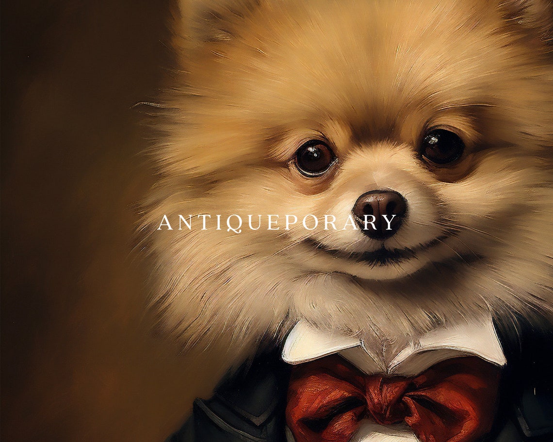 Royal Pomeranian Portrait Victorian Dressed Animal Print Royal Dog Poster Pet Portrait Painting Altered Art Print Vintage Inspired Art - Image 4