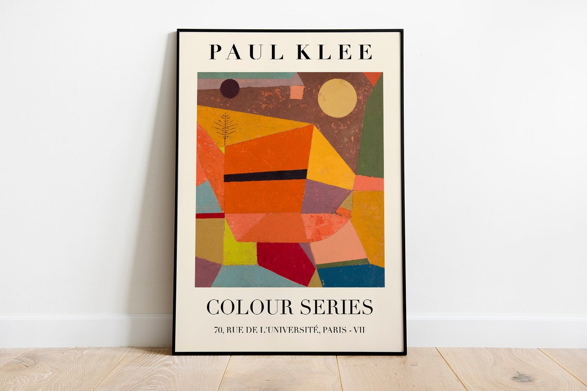 Paul Klee Colour Series Geometric Sun Moon Shapes Exhibition Poster - Image 2
