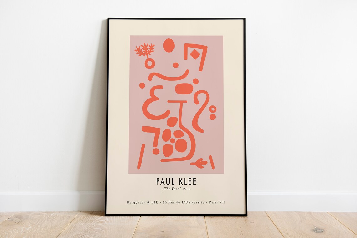 Paul Klee The Vase 1938 Abstract Terracotta Shapes Art Exhibition Poster - Image 2