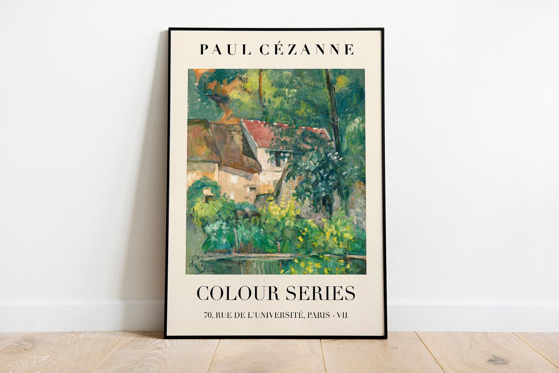Paul Cezanne Cottage Among Trees Colour Series Exhibition Print - Image 2