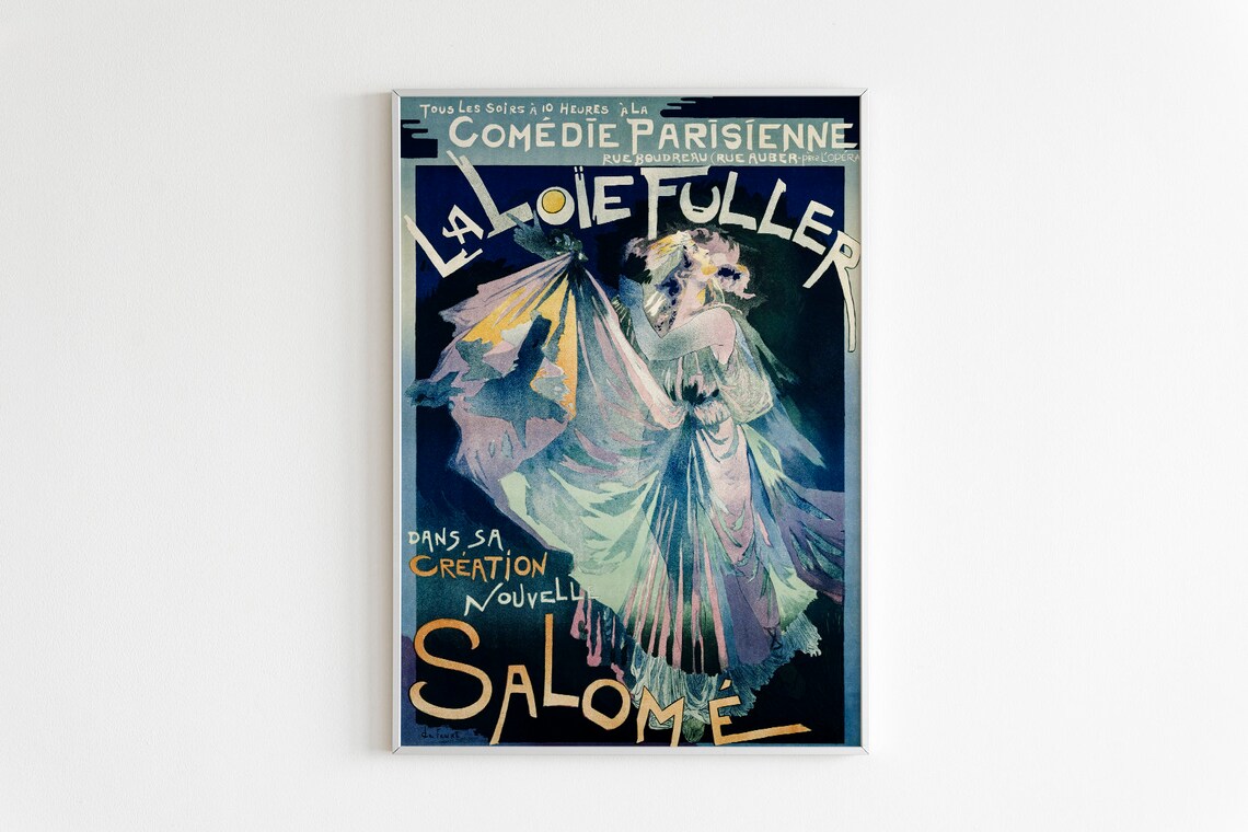 Loie Fuller Salome Georges de Feure 1895 Vintage Theater Poster