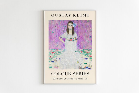 Gustav Klimt Colour Series Exhibition Print High Quality Print Mid Century Modern Art Klimt Exhibition Poster