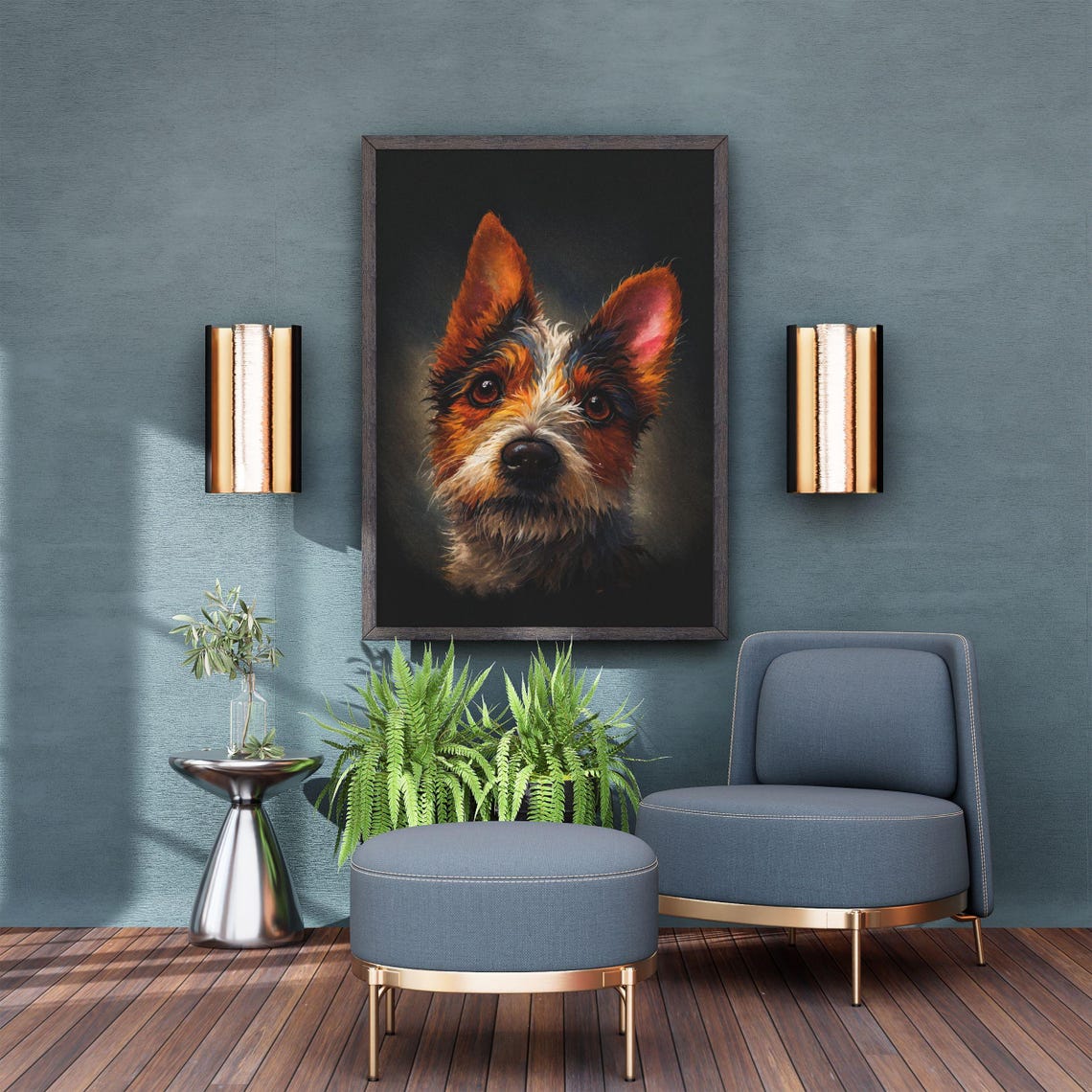 Jack Russell Terrier Close Up Black Background Dog Portrait Poster - Image 5