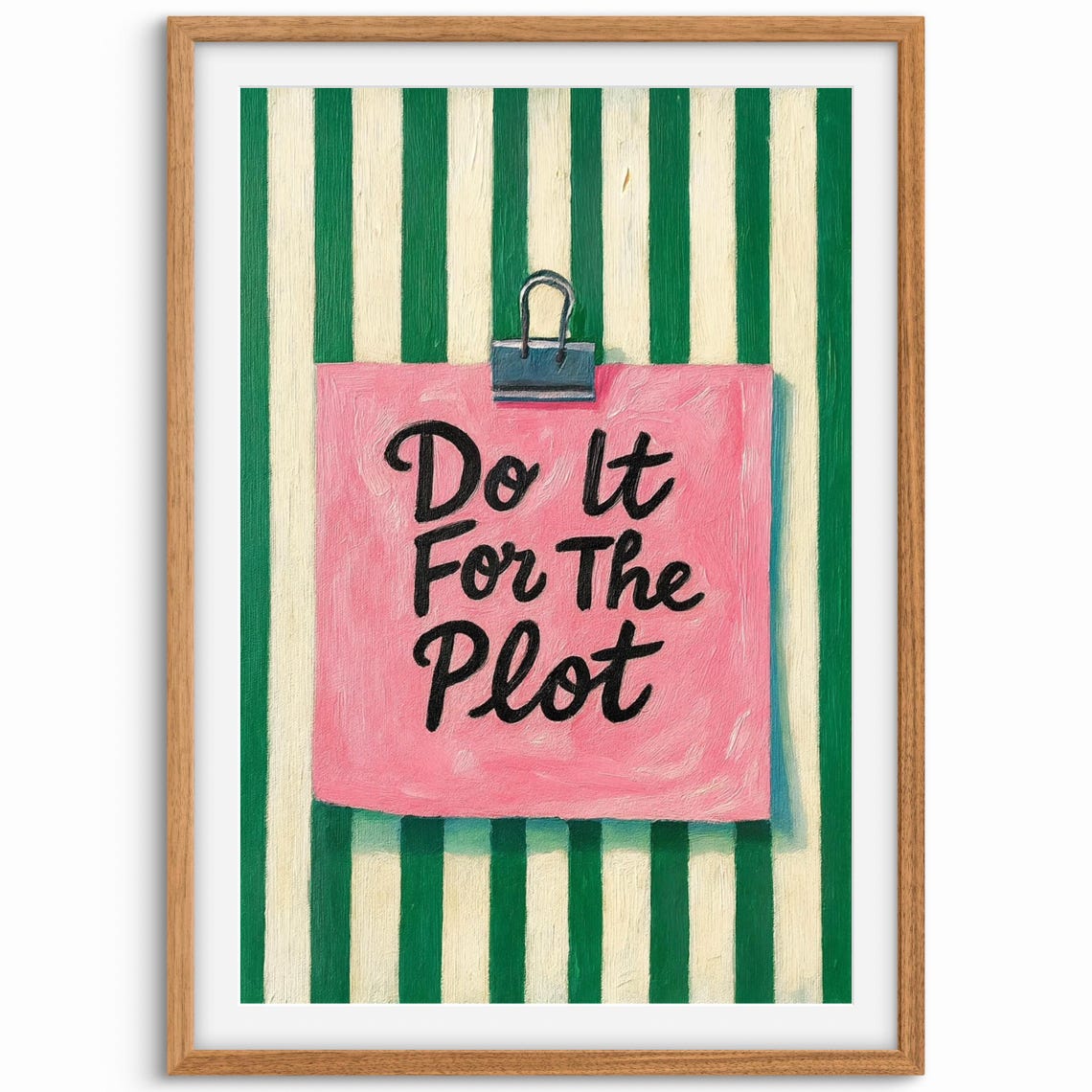 Do It For The Plot Print Retro Quote Art Motivational Wall Trendy Dorm Room Boho Poster