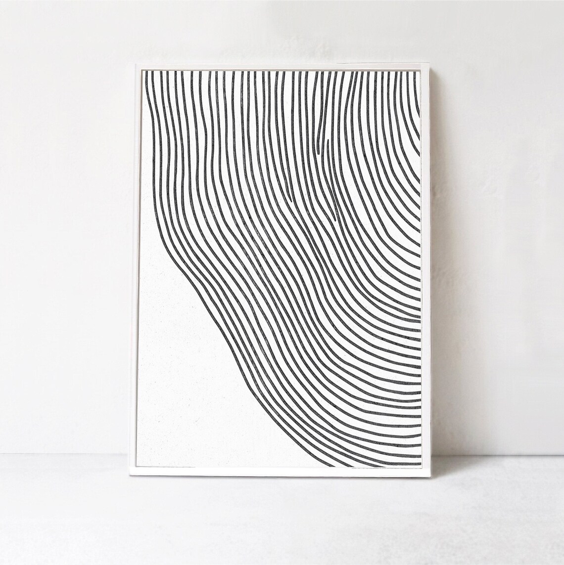 Modern Abstract Line Art, Poster Print