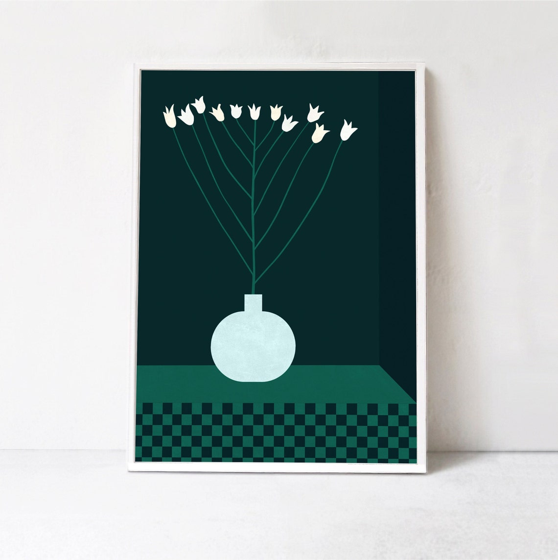 Flower Illustration Art Print for Kids' Playroom