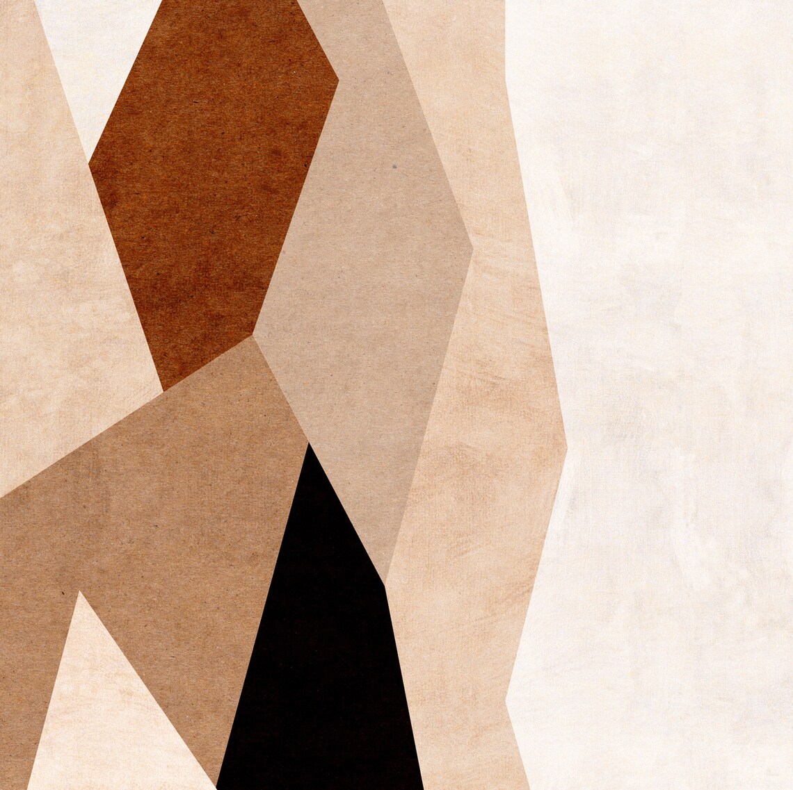 Neutral Geometric Abstract Art Print, Earth Tones - Image 2