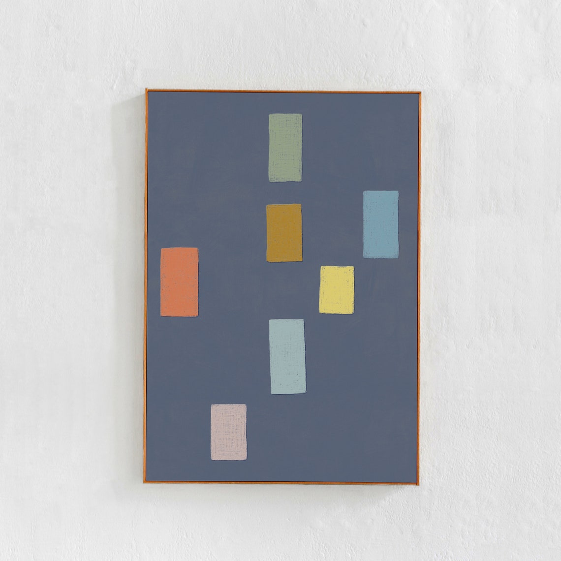 Abstract Rectangles, Muted Colors Wall Art Print