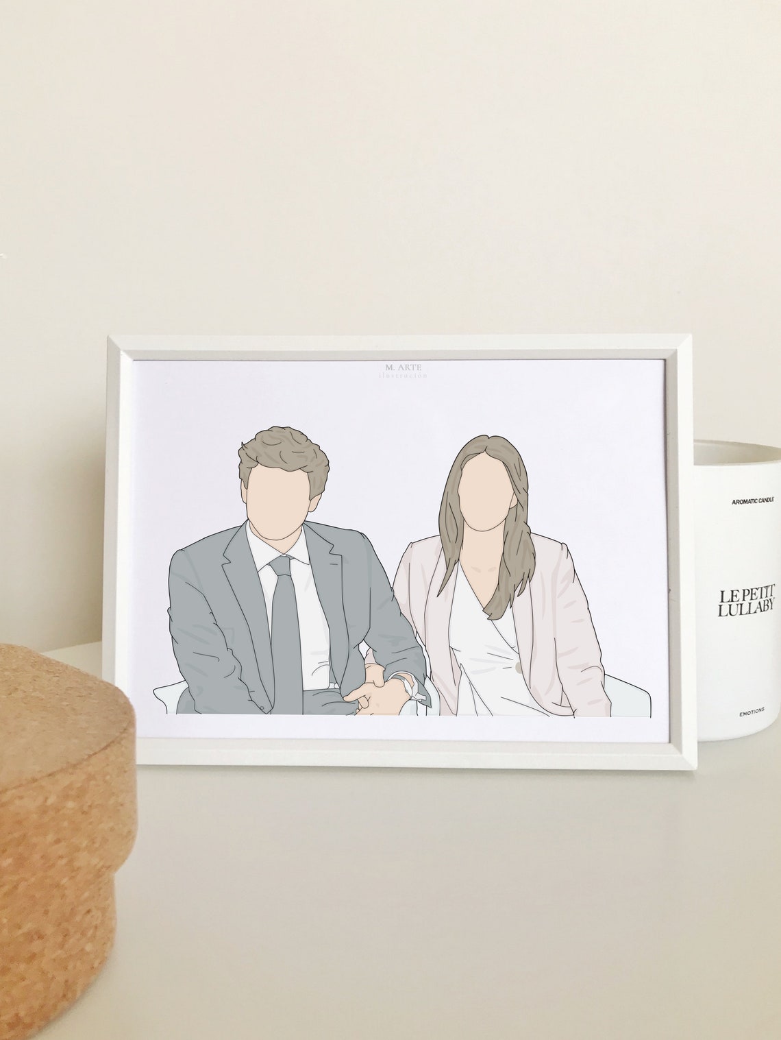 Couple Portrait Illustration Custom Portrait Couple Loved One Portrait Custom Drawing Couple Personalized Illustration Portrait Custom - Image 3