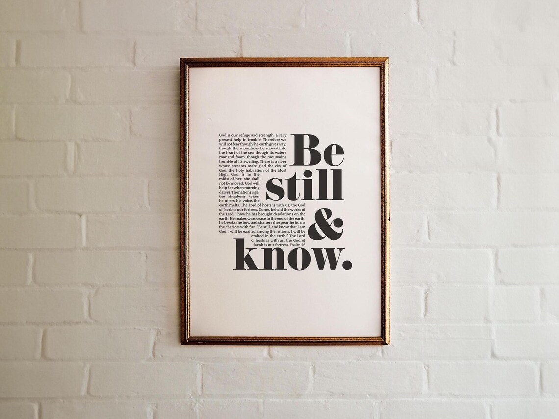 Be Still And Know Psalm 46 Bible Verse Art Print - Image 4