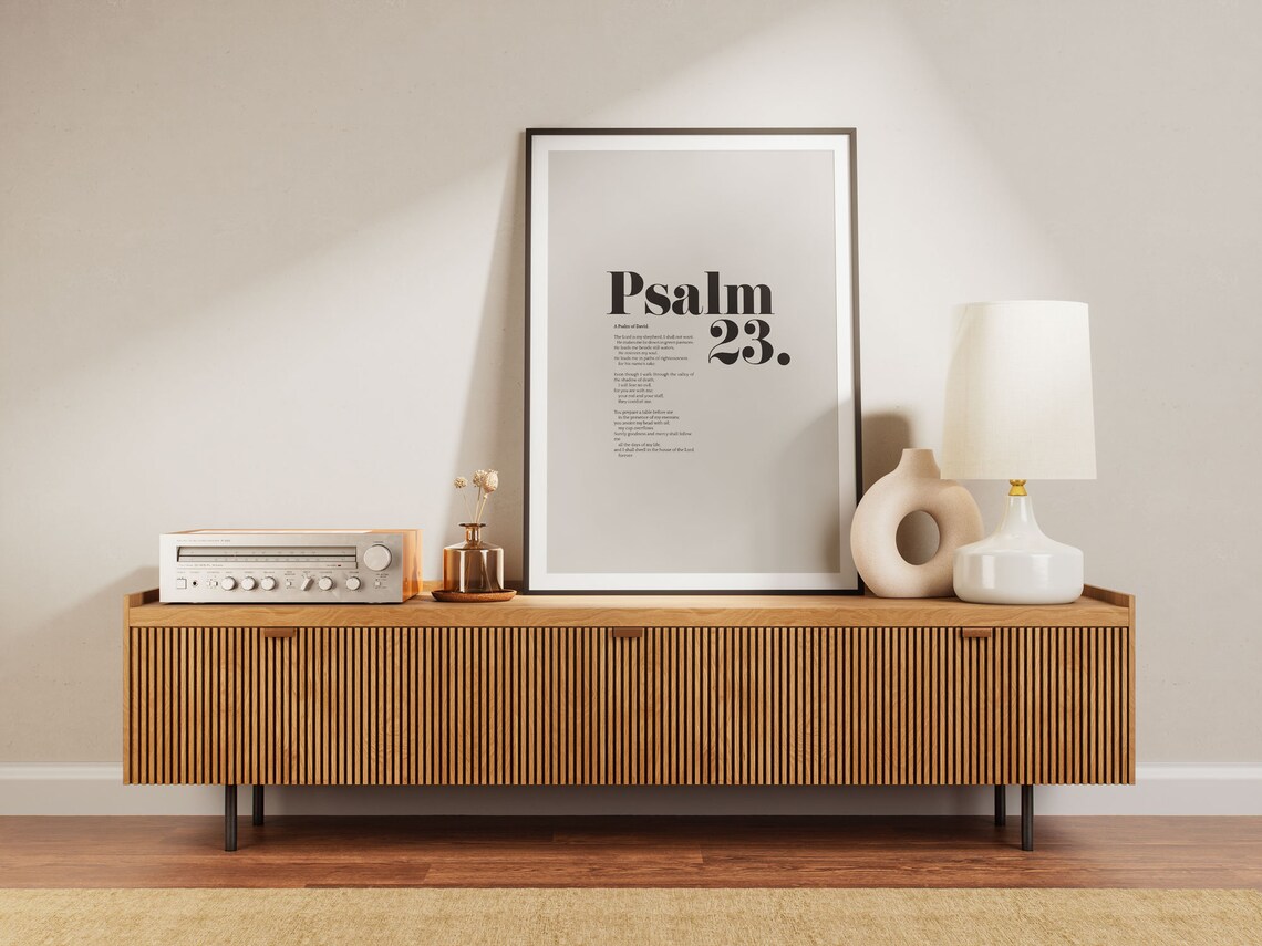Psalm 23 Minimalist Scripture Poster, Christian Decor - Image 3