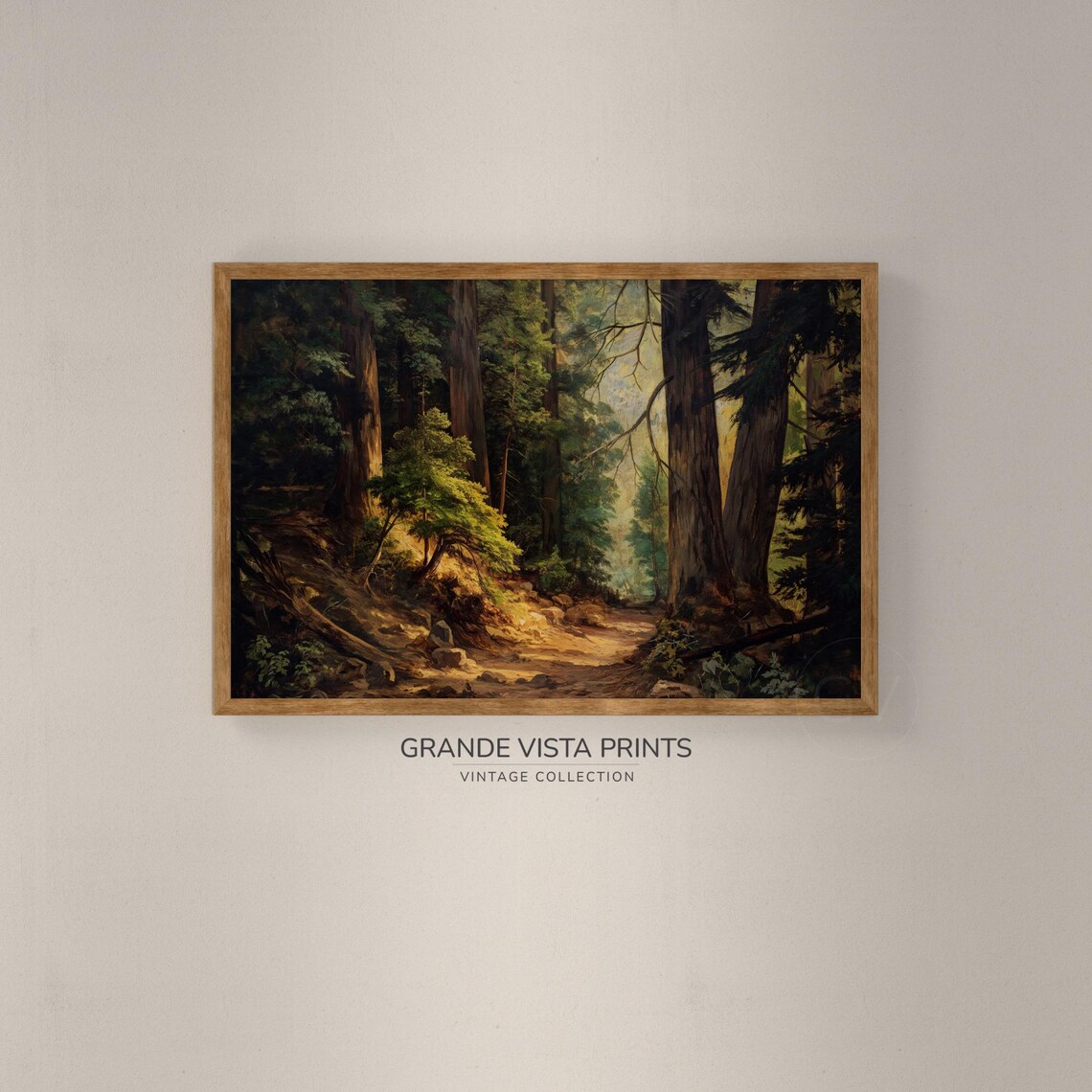 Forest Trees Painting Wall Art Evergreen Trees Wall Art Forest Trees Art Print Forest Gv4367 - Image 2