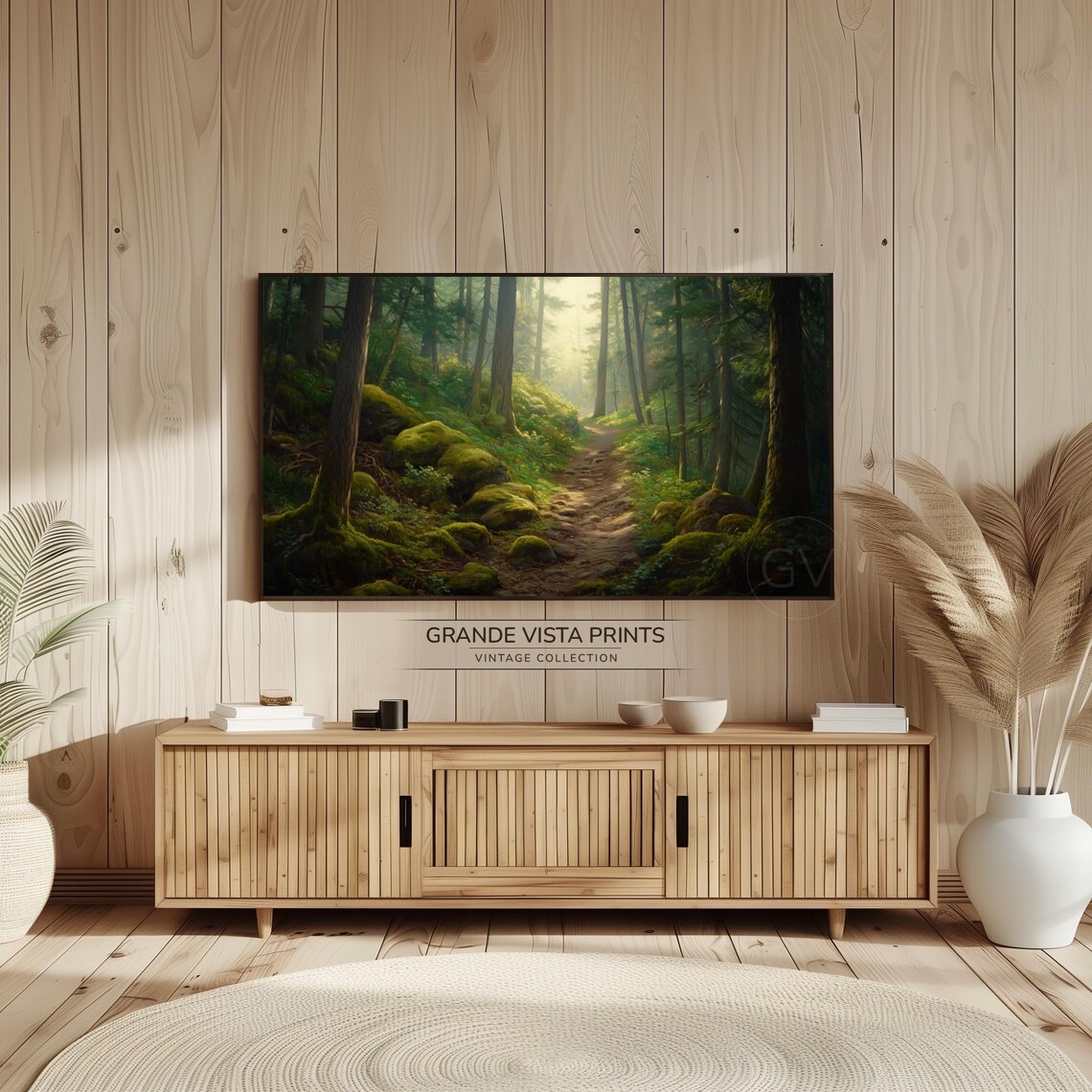 Forest Landscape Wallpaper Forest Frame Tv Artwork Forest Home Decor Gv4903 - Image 2