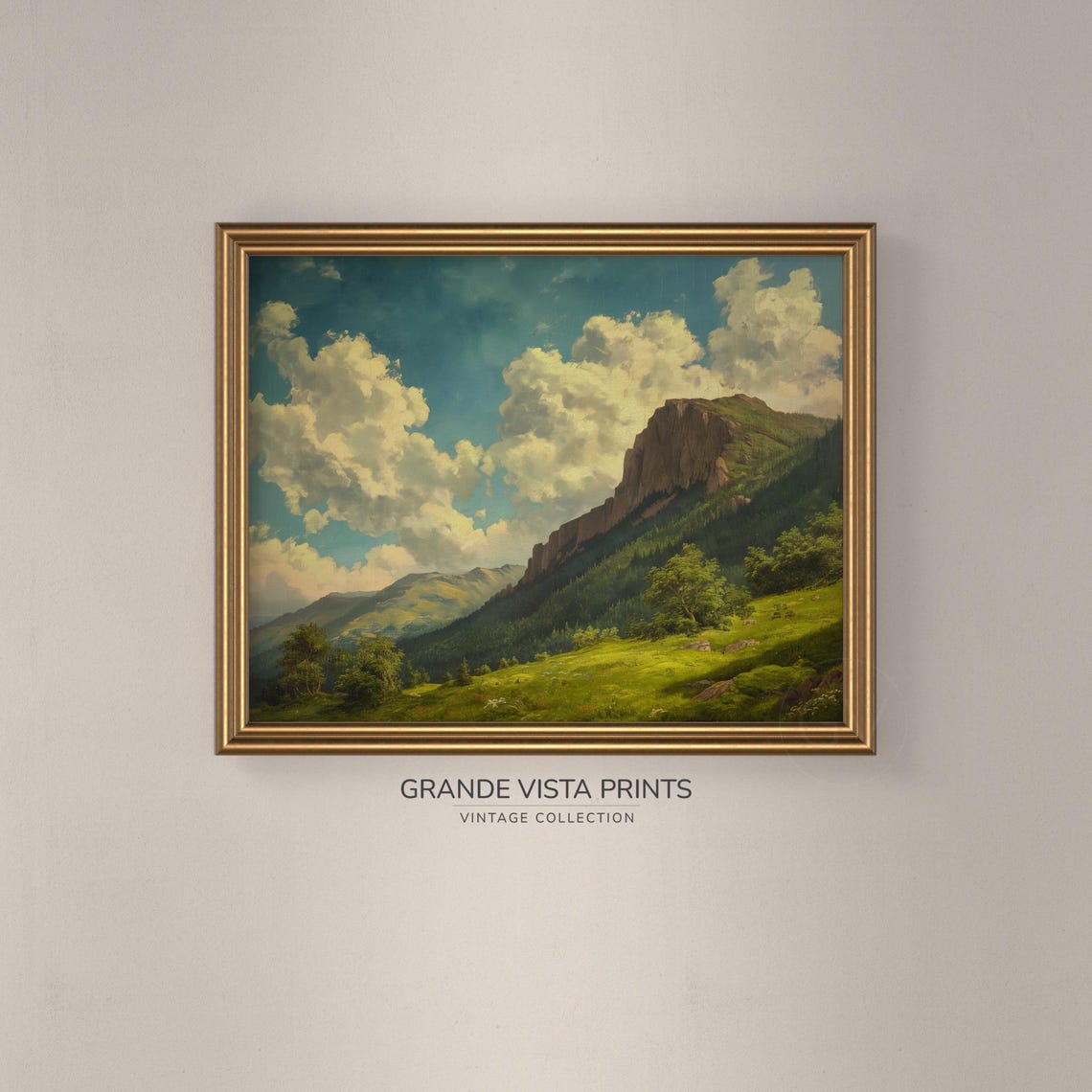 Evergreen Mountain Landscape Painting Wall Art Instant Landscape Artwork Gv4213 - Image 3
