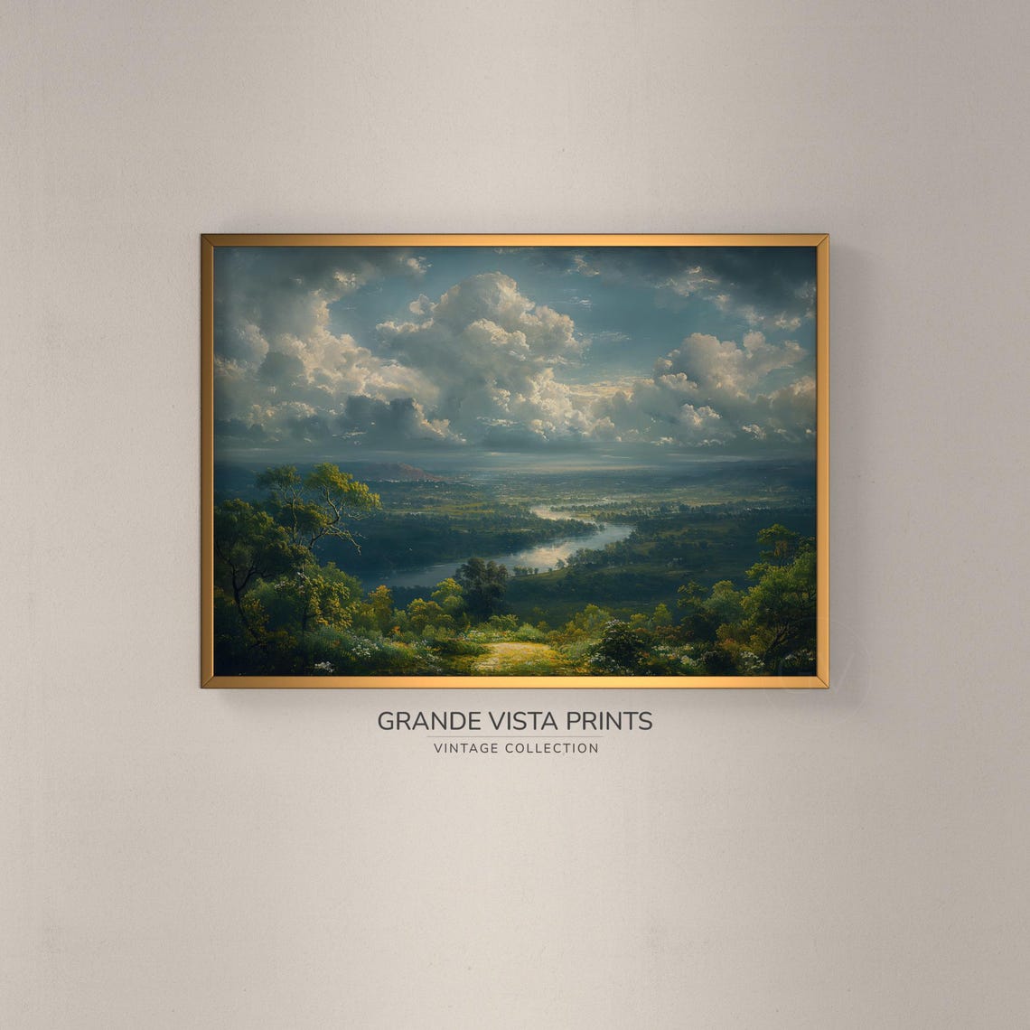 Panoramic View River Valley Wall Art Valley Panorama Artwork River Valley Wall Art Gv4020