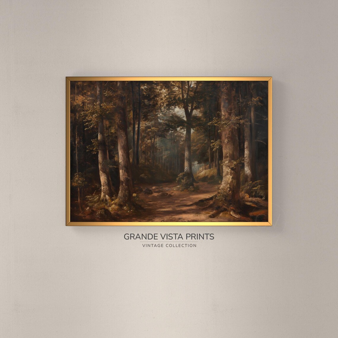 Fall Forest Landscape Painting Forest Wall Art Fall Forest Artwork Landscape Print Fall Trees Art Print Gv4366