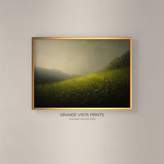 Misty Mountain Landscape Wall Art Springtime Wall Art Instant Art Print Landscape Print Gv4925