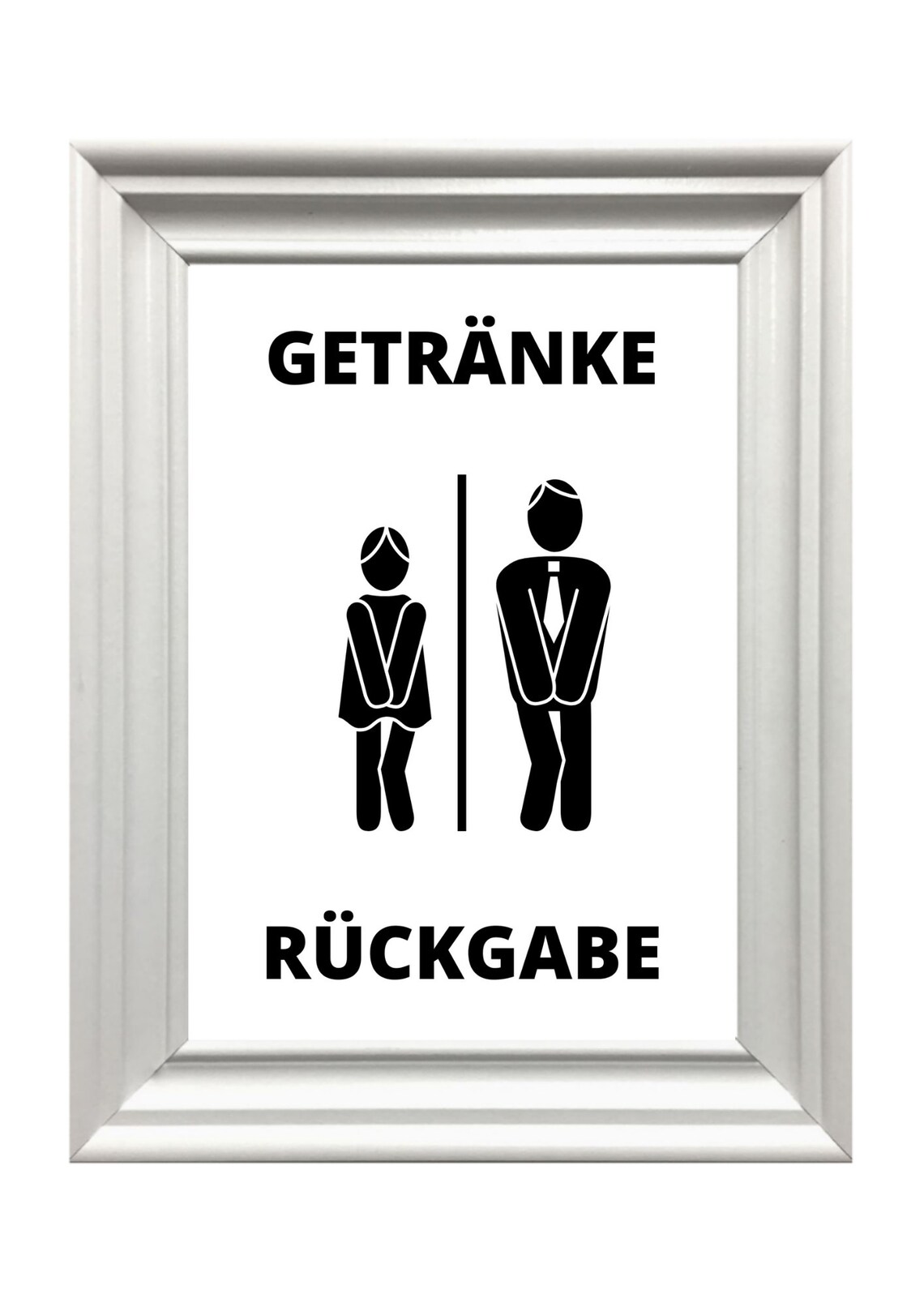 Getranke Ruckgabe Funny German Bathroom Toilet Humor Sign Wall Poster - Image 3