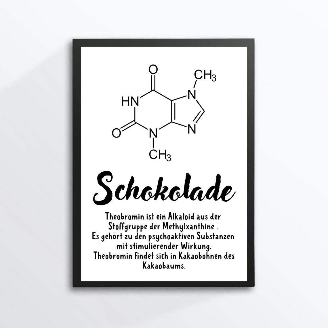 Chocolate Molecule Definition Chemistry Love Gift