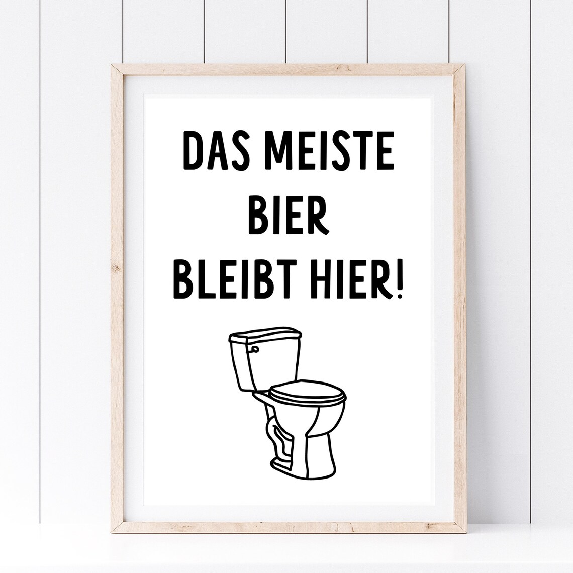 Das Meiste Bier Bleibt Hier Funny German Toilet Quote Wall Art