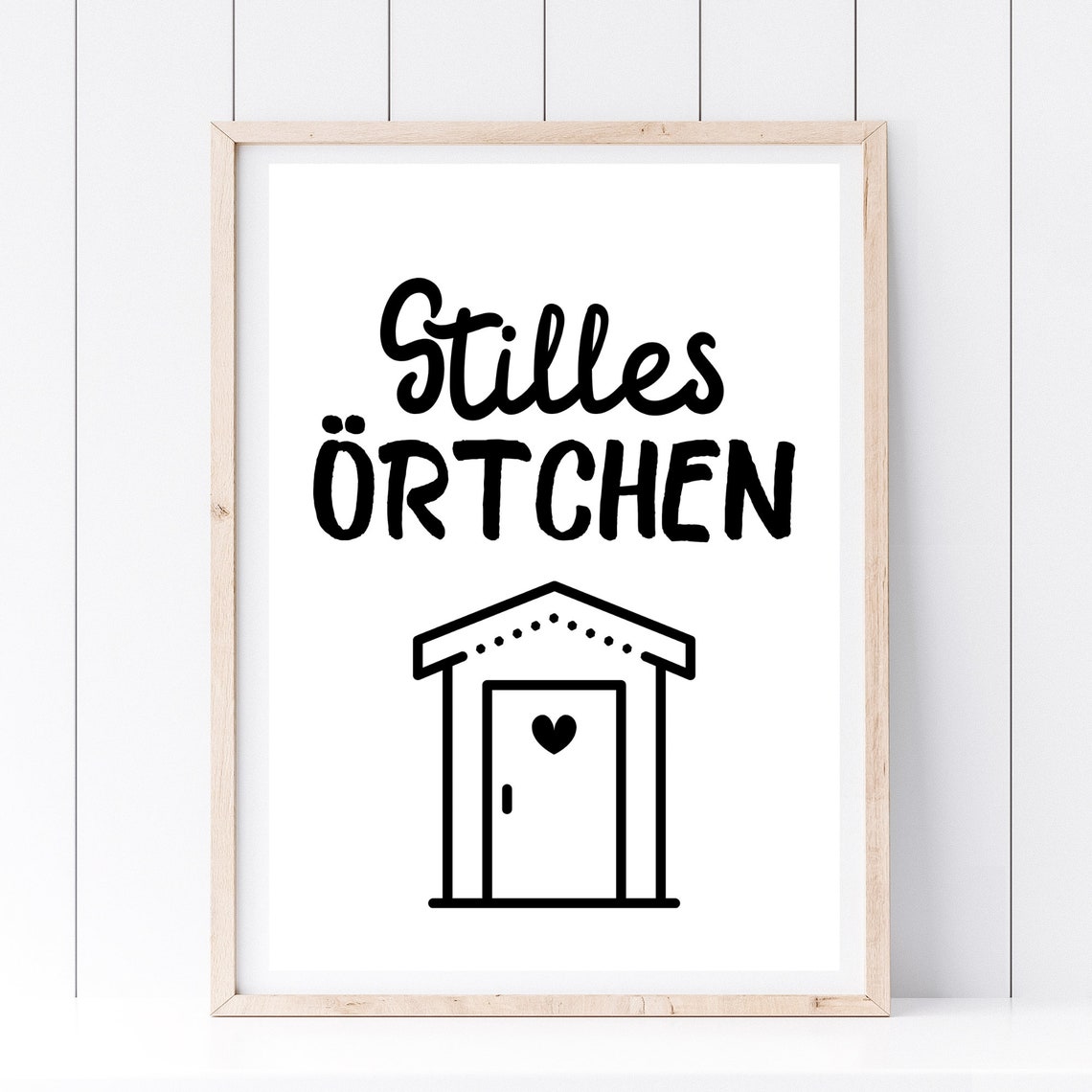 Din A4 Art Print Without Frame Quiet Place Toilet Toilet Bathroom Guest Toilet Toilet Paper Picture Print Poster Picture - Image 2