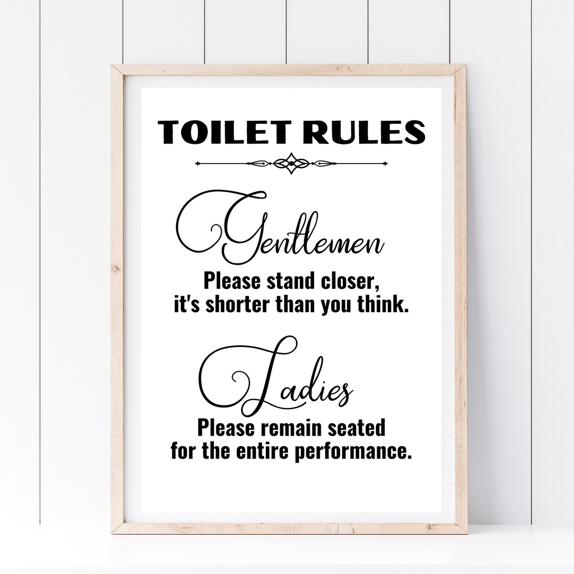 Din A4 Art Print Without Frame Saying Toilet Rules Ladies Gentlemen Wc Toilet Toilet Bathroom Bathroom Guest Toilet Paper Poster Print