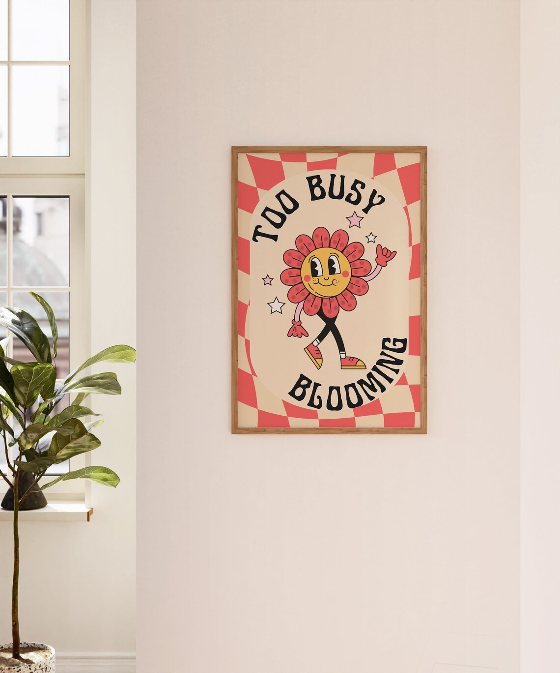 Bloom Print, Retro Groovy 70s Style Art Print - Image 3