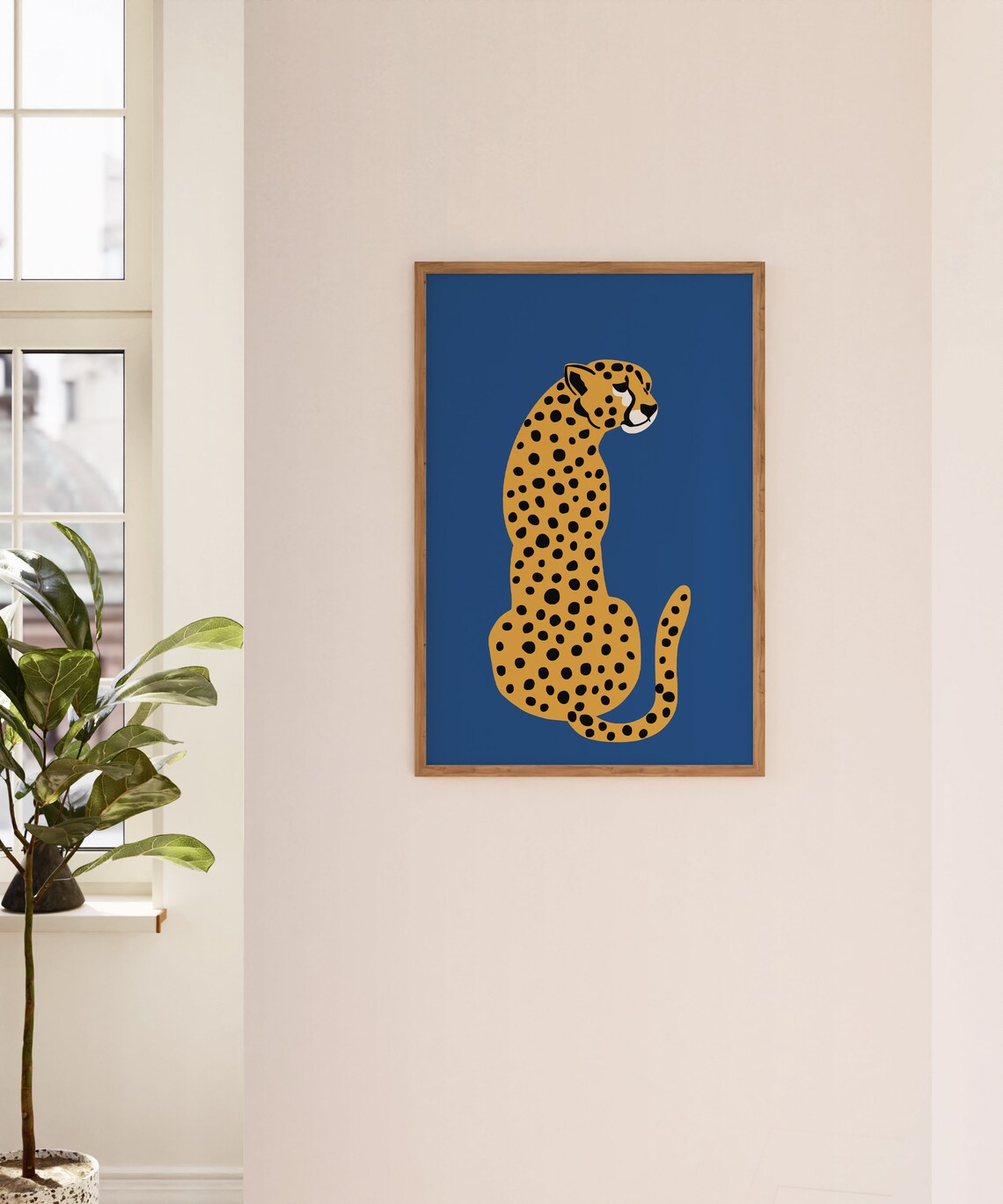 Cheetah Print Sapphire Leopard Boho Art Print - Image 3