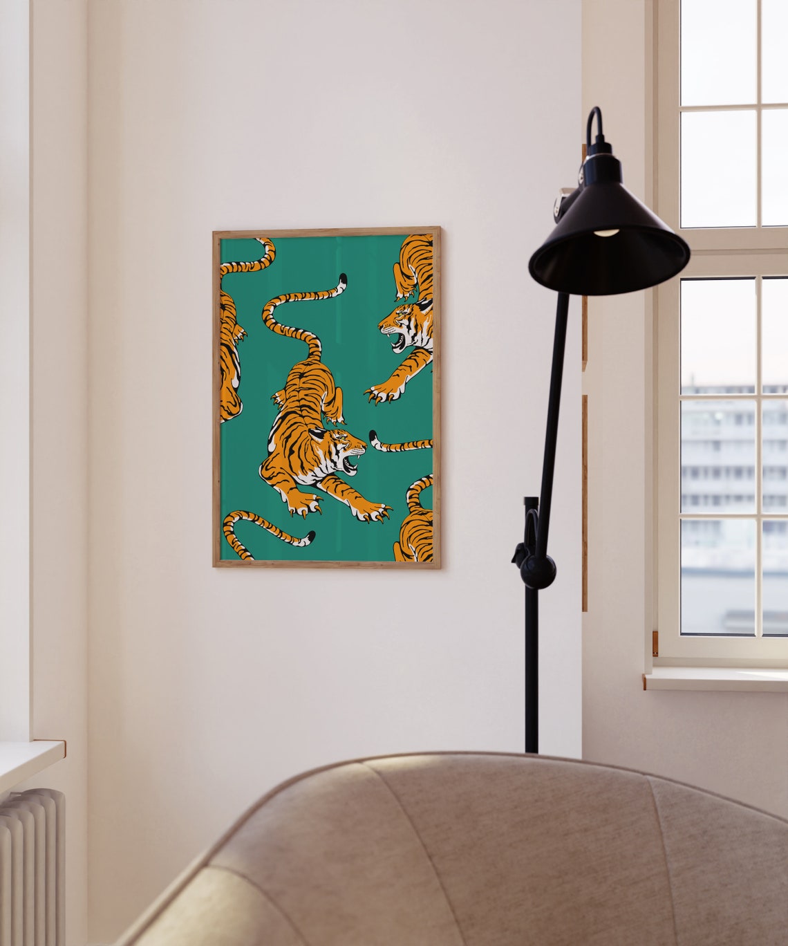 Roaring Tiger Print, Boho Jungle Poster - Image 2