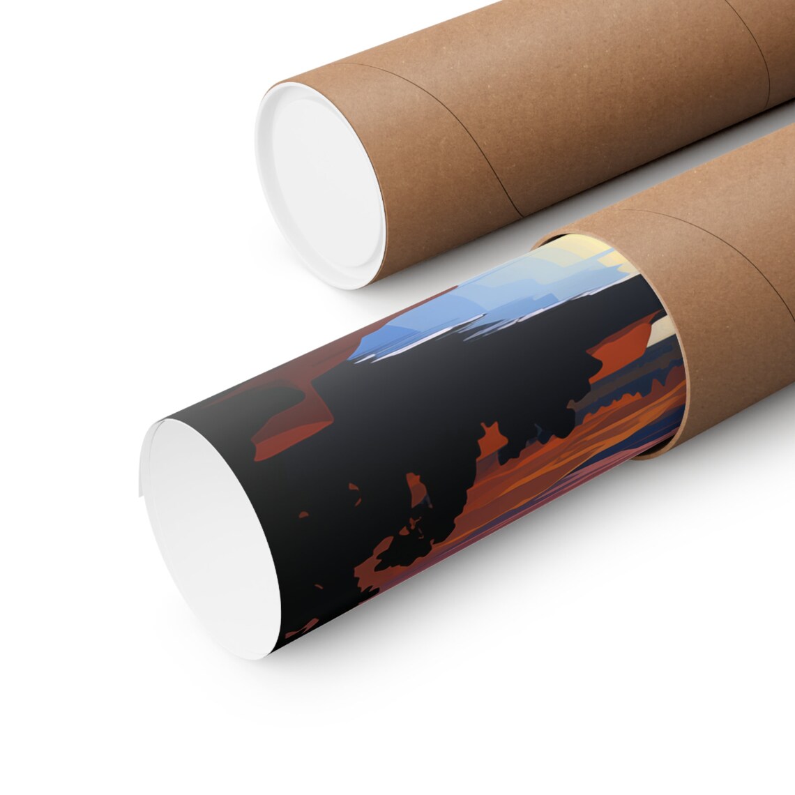 Arizona Red Rock Desert Canyon River Sunset Retro Art Poster - Image 3