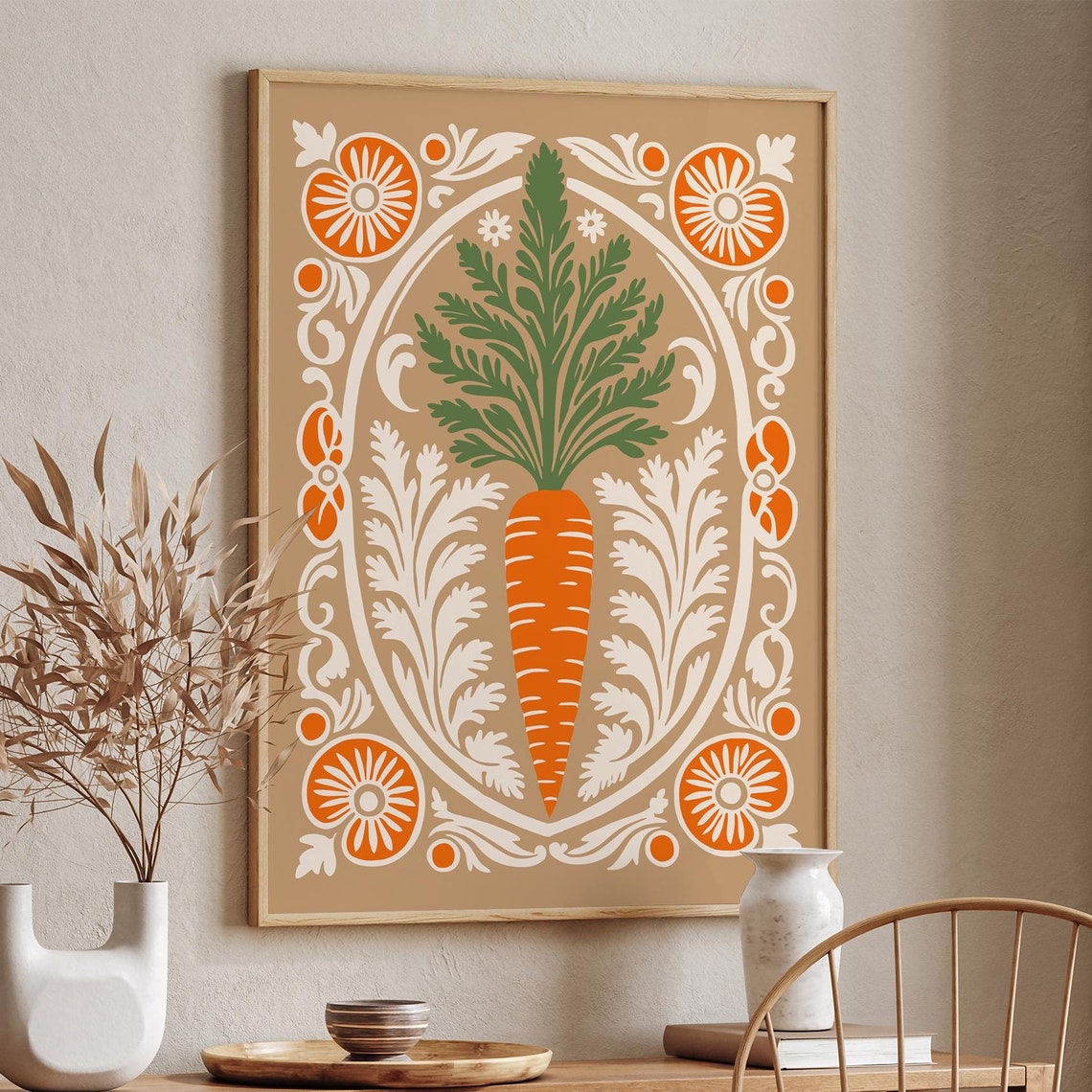 Rococo Carrot Elegant Botanical Kitchen Vegetable Art Poster - Image 6