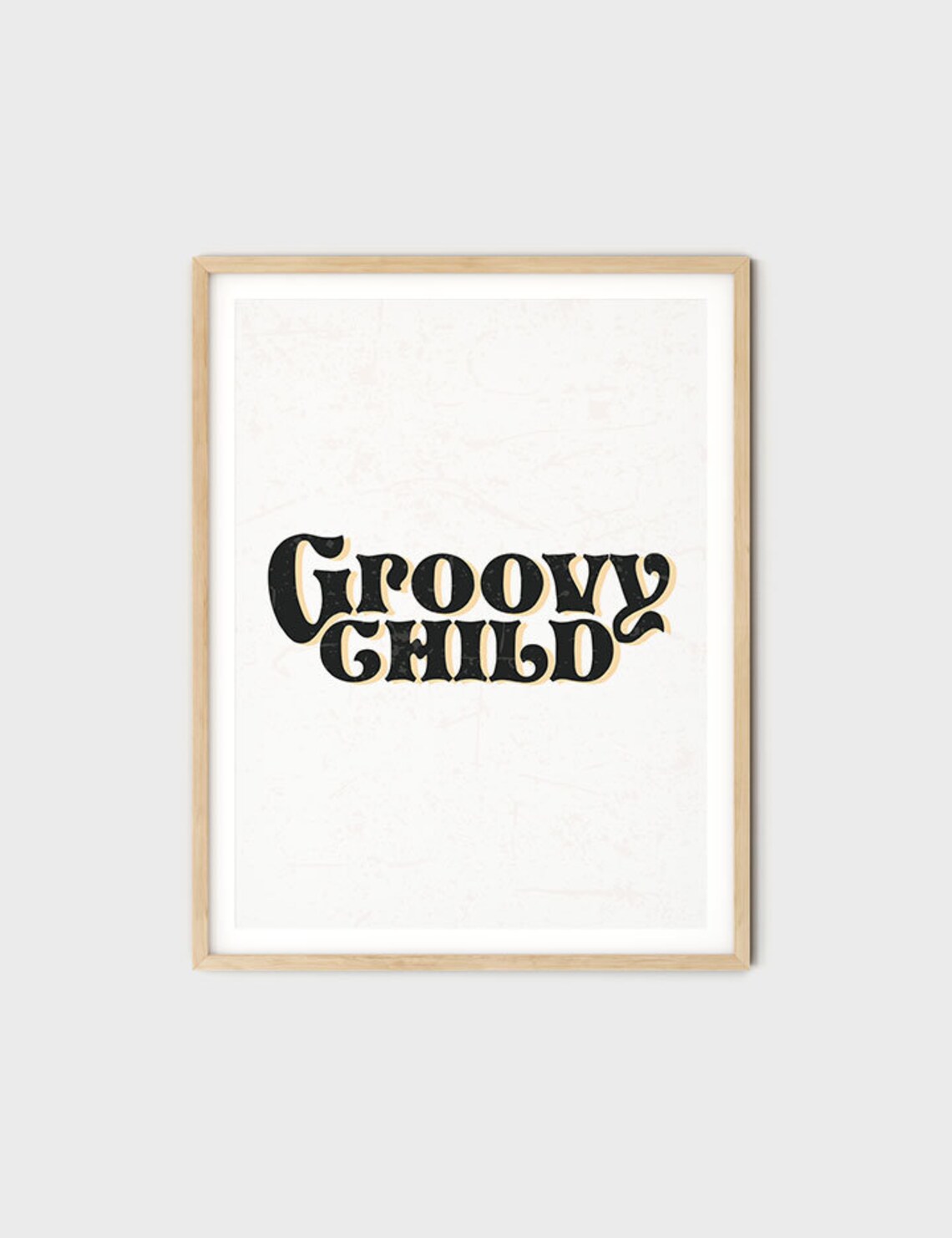 Groovy Child Minimal Black Lettering Beige Retro Typography Poster - Image 9
