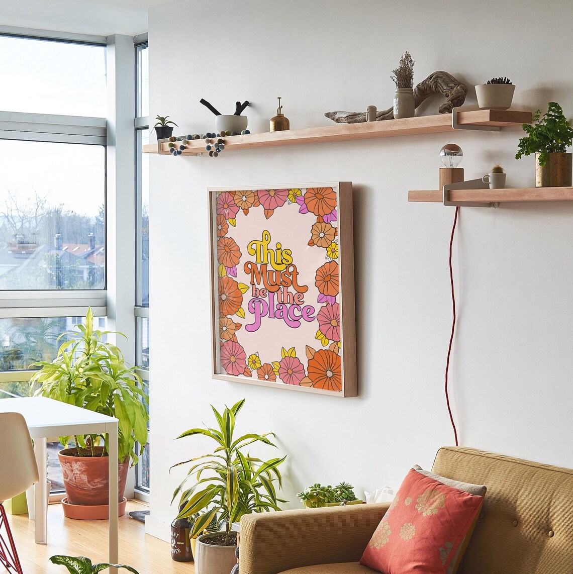 This Must Be The Place Retro Floral Poster Print - Image 3