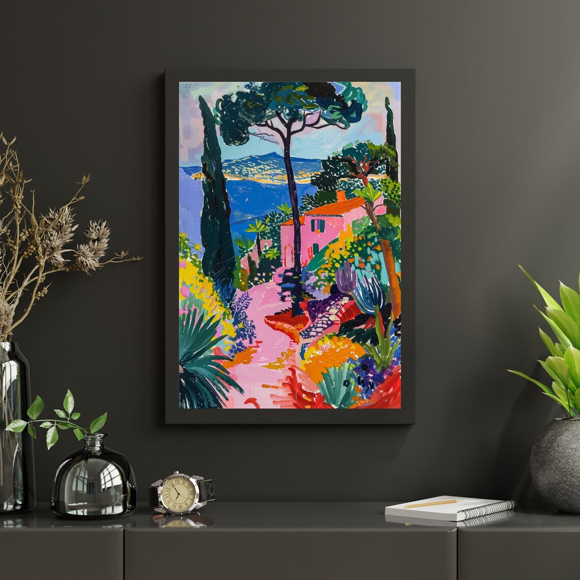 Pink House, Matisse-Inspired Mid-Century Art Print - Image 3
