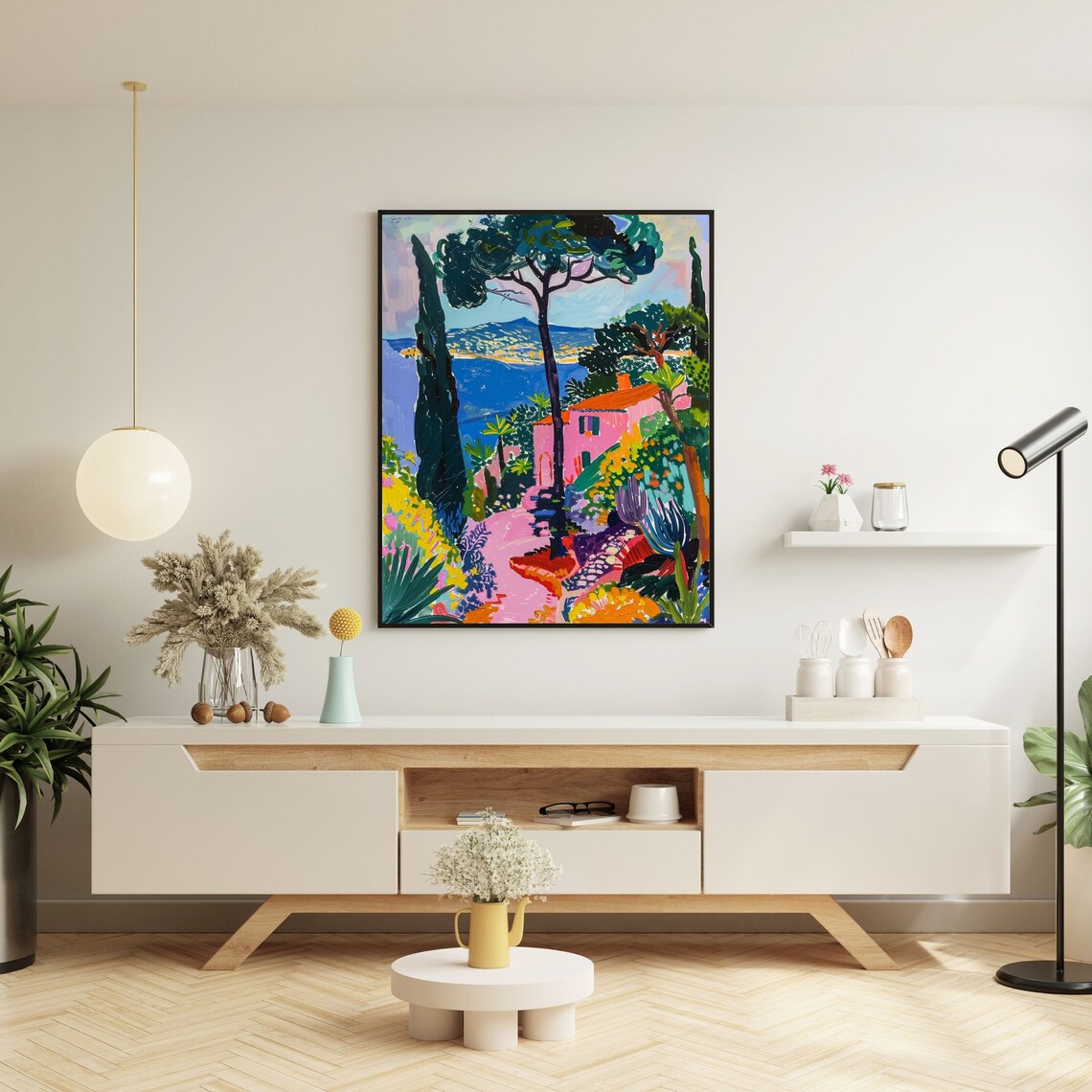 Pink House, Matisse-Inspired Mid-Century Art Print - Image 7