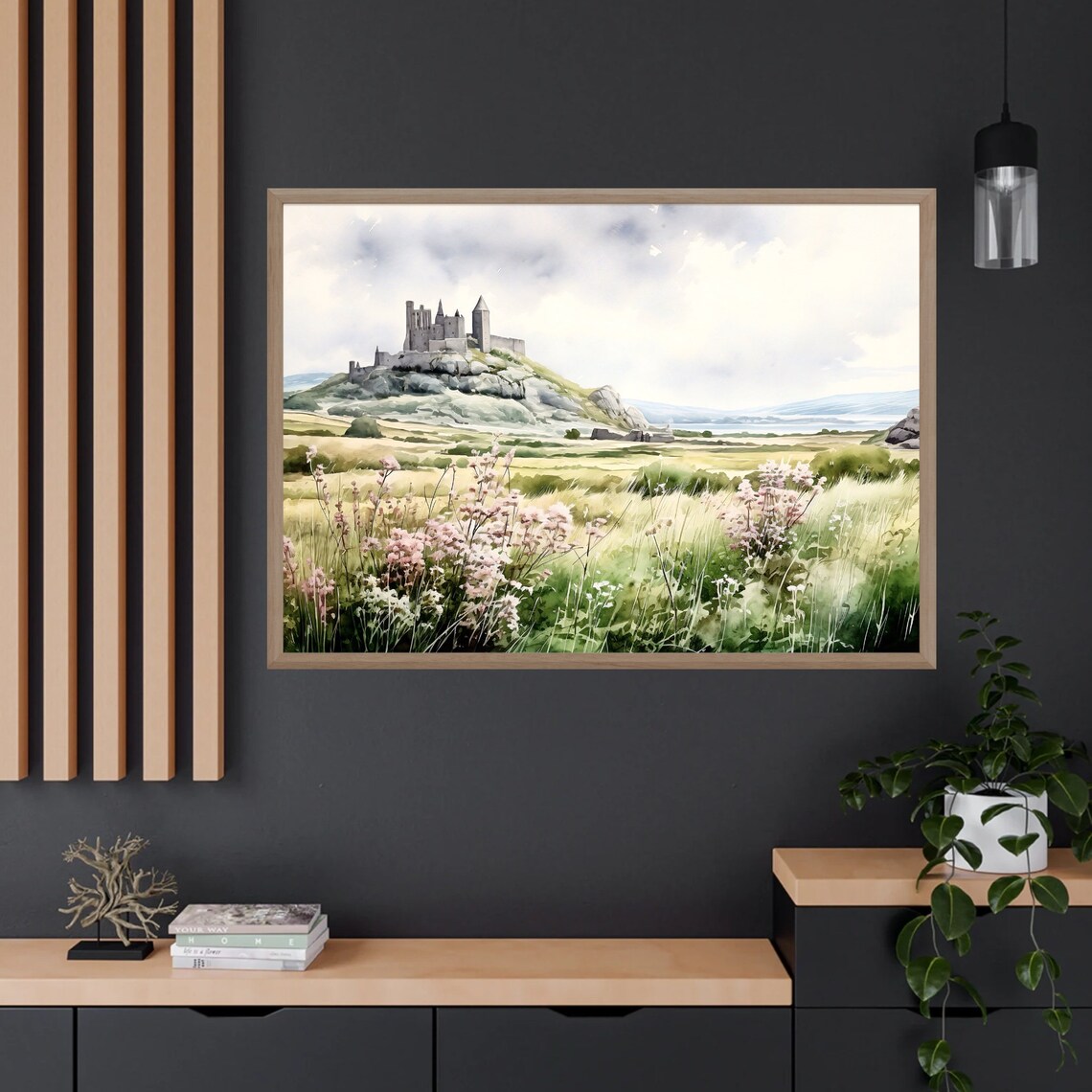 Rock of Cashel Castle Tipperary Ireland Countryside Watercolor Poster - Image 5